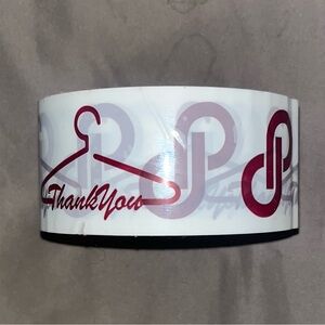 Roll Of Custom Printed Packing Tape With “Thank You” & POSHMARK LOGO